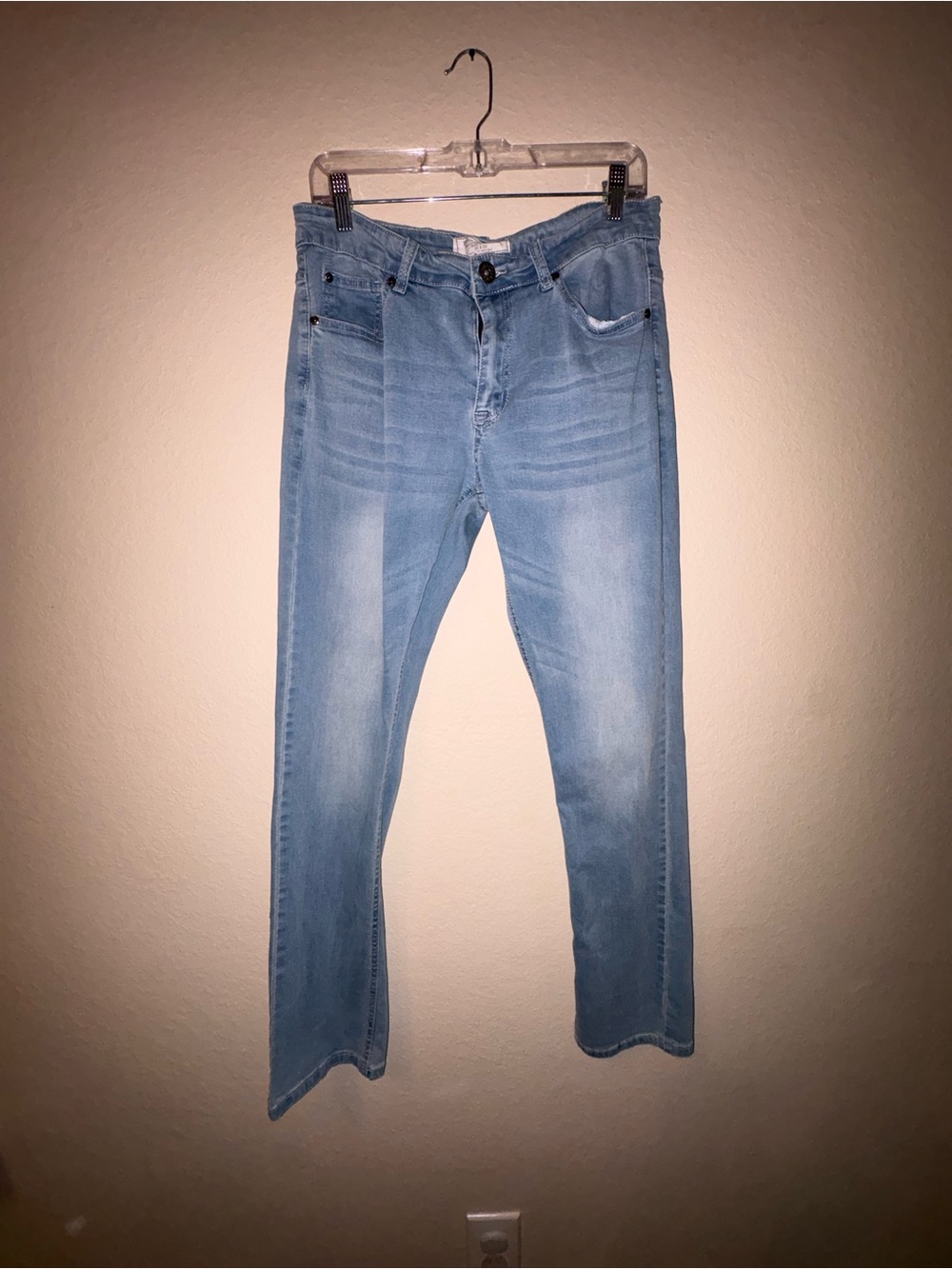 Free Planet Light Blue Slim Straight Men's Jeans